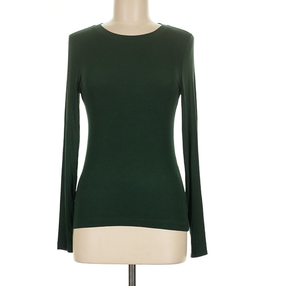 Ann Taylor Forest Green Long sleeve tee Rayon/spandex L